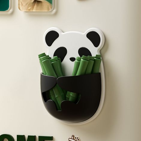 12 Stück Lebensmittelbeutelclips mit Aufbewahrungsbox, niedliche Panda-Form, Wandmontage, Verschlussclips für Lebensmittelbeutel zur Befestigung an der Rückseite von Küchenschränken, Aufkleber (1/5)