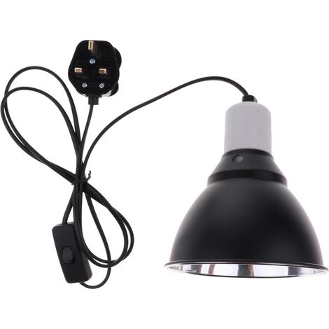 E27 Pet Reptile Céramique Chauffage Lumière UVA UVB Ampoule Lampe Support UK Plug (1/5)