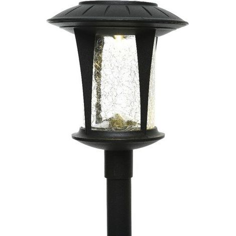 Balise Solaire À Piquer Verre 2 Lumen Noir Lumineo