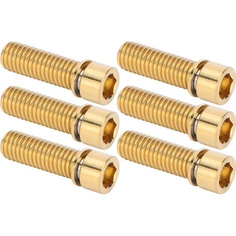 6 vis M8x25mm en alliage de titane pour potence de vélo, pièces détachées et accessoires cyclistes (1/5)