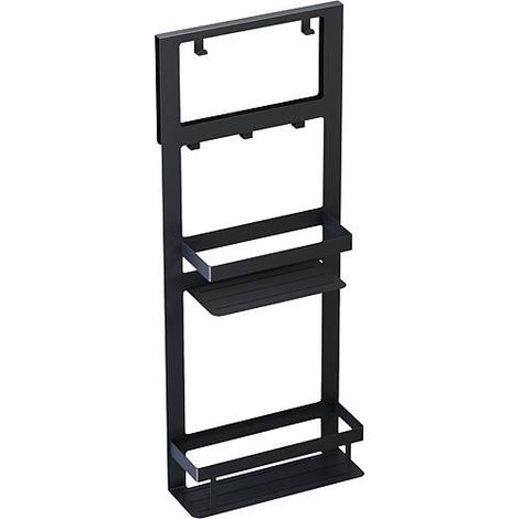Panier à accrocher Swakop pour cabines de douche, noir, 300x760mm (1/2)