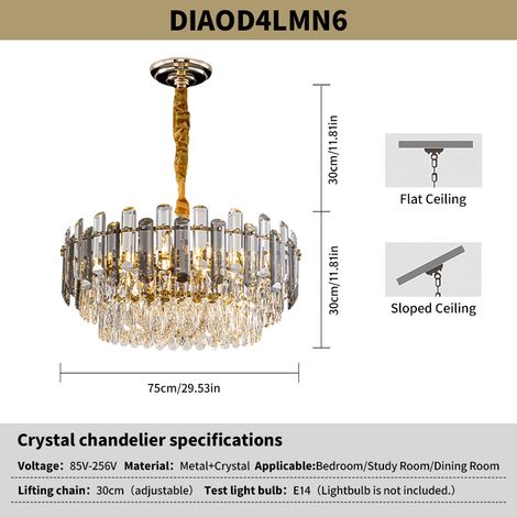 LED Kristall-Pendelleuchte Rund Gold, 3 Lichtfarben, Höhenverstellbar, Elegante Deckenlampe
