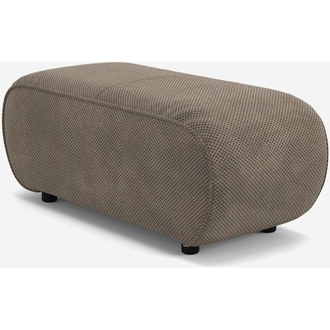 Modularer Samt-Fußhocker für modernes Wohnzimmer Gardena - Braun (1/4)