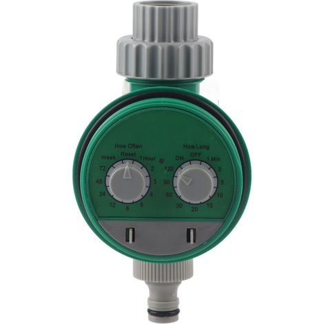 Automatisches Bewässerungssystem mit elektronischer Zeitschaltuhr für die Bewässerung von Hausgärten.