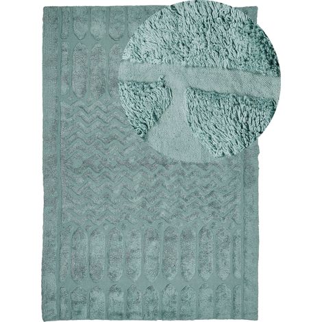 Teppich SIRNAK Mintgrün 160 x 230 cm Baumwolle (1/5)