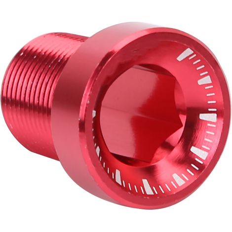 Vis de pédalier en titane M15x19mm, filetées, rouge pour vélo