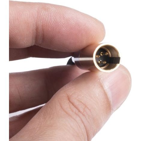Cable Audio - Mini XLR Mâle 3 Broches - Jack 6,35 Mm Mâle - Mini Jack 3,5 Mm Mâle Fileté - 30 Cm - Blindage Double - Plaqué Or (1/5)
