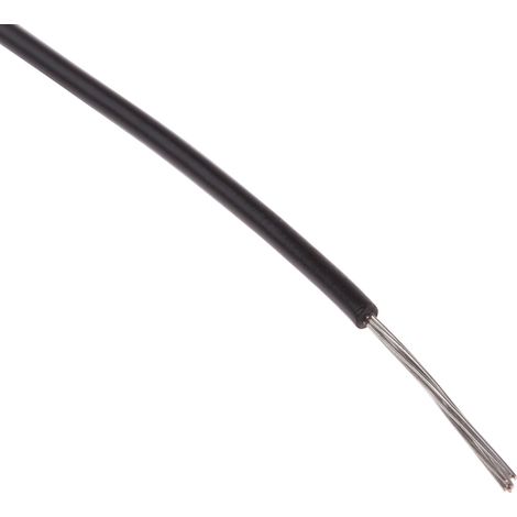 Fils de connexion RS PRO UL1429, 7 0,13 mm² 26 AWG, 150 V, XLPVC Noir, 100m ( Prix pour Bobine de 100 Mètres )