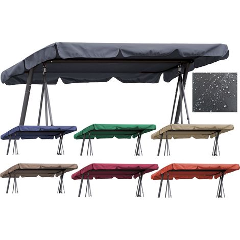 Hollywoodschaukel Dachbezug 200 x 145 cm Rotorange Wasserdicht Universal Ersatzdach Gartenschaukel 3 Sitzer UV 50 Schaukel Dach Ersatz Bezug