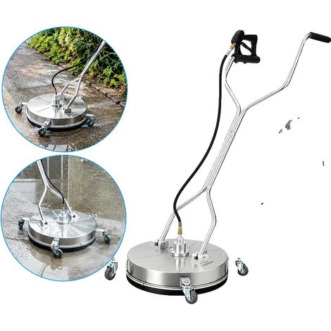 Limpiador de superficies de alta presión, 4000 PSI, 8.5 GPM, 18 pulgadas, acero inoxidable de alta resistencia, diseño de doble mango. (1/5)