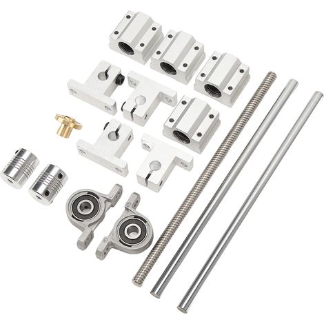 Kit de vis-mère trapézoïdale 8-250 pour imprimante 3D, guide d'axe optique mécanique à mouvement linéaire, palier de support d'arbre (1/5)