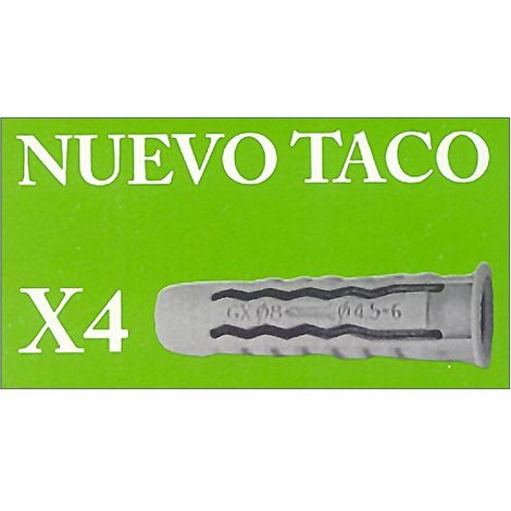 TACOS NYLON 10MM. X4 TIPO X (1/2)