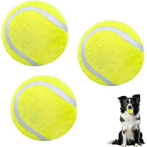 3pcs Puppy Tennis, Mini Jouet interactif pour Chien pour la Formation de Jeu d'animaux de Compagnie, Facile d'accès, Convient pour 2 Pouces Lanceur de Balle de Chien (1/5)