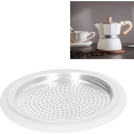 Wiederverwendbarer Aluminium-Kaffeemaschinenfilter und Dichtungssatz – Aluminiumfilter mit Dichtung für Kaffeemaschinen für 3 Personen (1/5)
