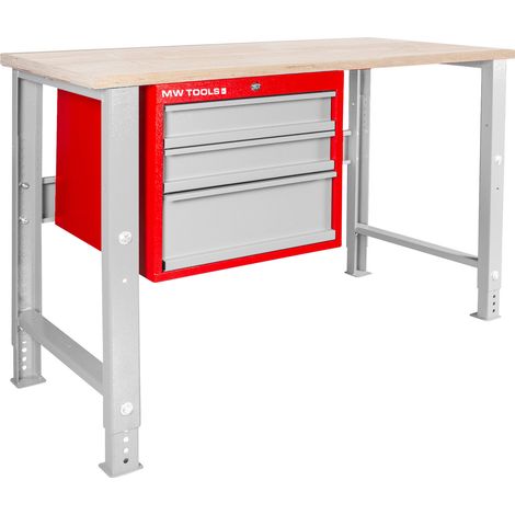Établi modulaire Multiplex avec armoire à tiroirs 3T 1200 mm MW Tools MOD125 (1/2)
