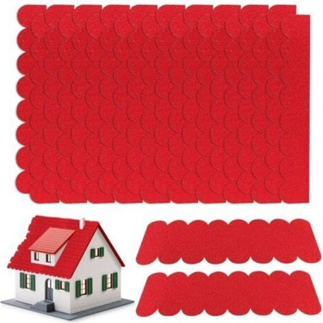 Lot de 32 bardeaux de toit autocollants pour nichoir à oiseaux, bardeaux bitumés, mini tuiles de toit pour nichoir, clapier, hôtel à insectes, cabane d'arbre, abri de jardin, accessoires pour nichoir (1/5)