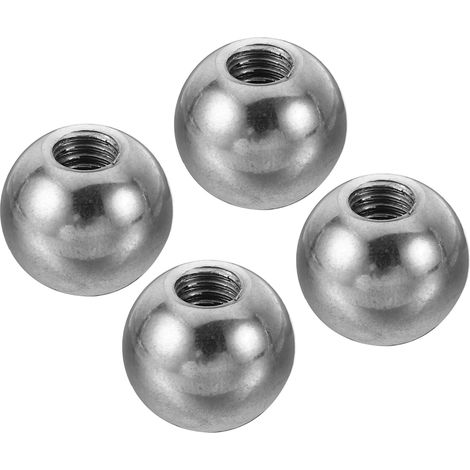 4 Paquets Écrous Bouton M6 Femelle Filetage 15mm OD Argent (1/5)