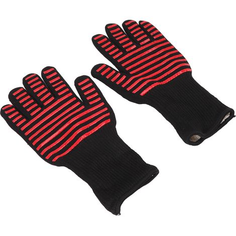 Lot de 2 gants de barbecue ignifugés, résistants aux hautes températures et compatibles avec les fours à micro-ondes pour usage industriel (1/5)