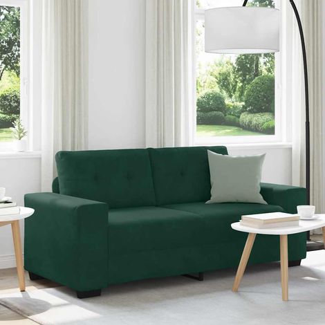 Zweisitzer-Sofa Dunkelgrün 180x77x82 cm Samt (1/5)