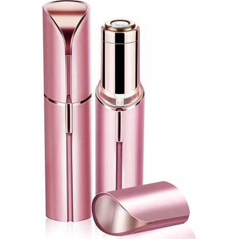 Mini épilateur électrique pour femme – Rasoir bikini portable rechargeable USB – Pour lèvres, menton, aisselles, duvet, doigts, cou et joues – Rose (1/5)