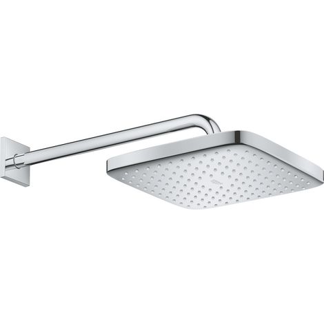 Grohe TEMPESTA 250 CUBE, Set de Douche de tête 380mm, 1 Jet, carré, Chrome (26682000) (1/5)