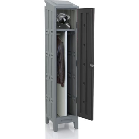 PROVOST - Vestiaire industriel en PEHD noir - Armoire de rangement salissant pour environnement humide et agroalimentaire
