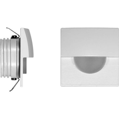 Skin - Spot Led Encastrable Pour Marches Beneito & Faure - 2W, Lumière 3000K, 120 - Applique Murale Encastrable Carrée Blanche (1/3)