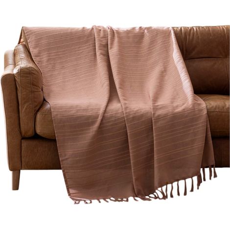 Plaid a franges 240 x 260 cm Lilia mocha