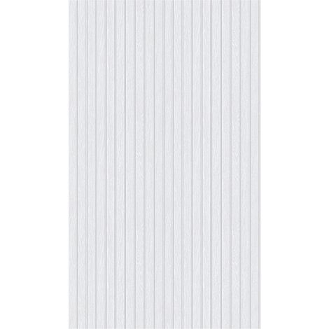 Papier peint en panneaux de perles pré-encollé en bois blanc texturé auto-adhésif imperméable en PVC pour mur, plafond, salle de bain (1/5)