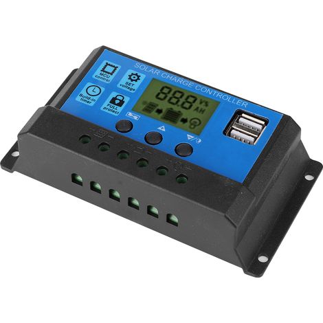 Régulateur de charge solaire photovoltaïque intelligent 12 V/24 V PWM automatique pour panneaux solaires (accessoire 40 A) (1/5)