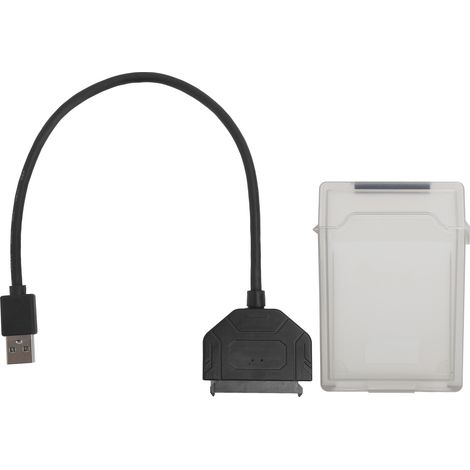 Adaptateur Sata Usb 3.0 - Boîtier Protection Disque Dur 2.5 Pouces - Compatible Hdd Ssd 7-15mm - Lecteur Externe Haute Vitesse - Gris (1/5)