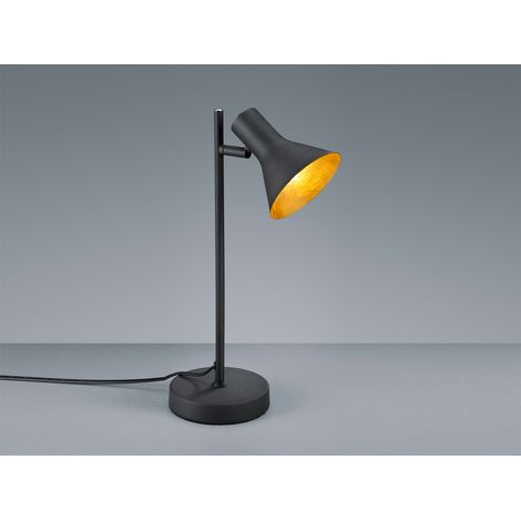 Tischleuchte NINA aus Metall in Schwarz + Gold Spot dreh+schwenkbar, Höhe 39cm (1/5)