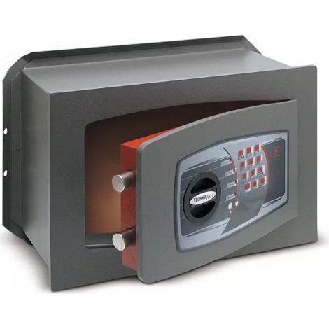 TECHNOMAX – Coffre-fort à emmurer à combinaison électronique digitale, certifié EN 14450:18-S1, 2 pênes, 6,5 L, 21x34x15 cm (1/5)