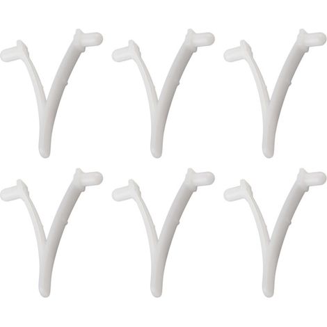 SJLERST 6PCS Clip Papillon V pour Accessoires de Piscine, Brosse de Spa, Rateau à Feuilles, Filet Ramasse Feuilles, Tête d’Aspirateur