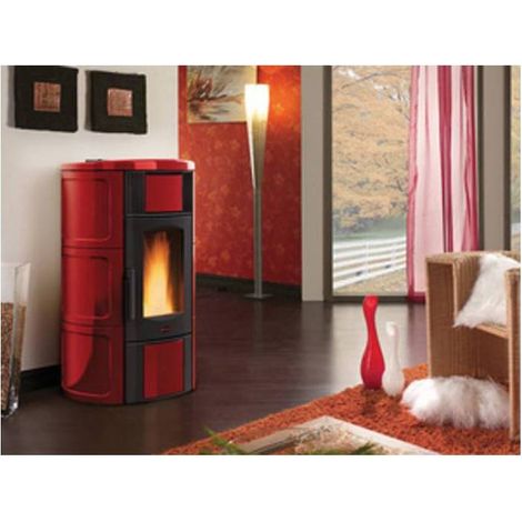 TERMOSTUFA PELLET IDRO ISIDE H15 VENT 18.1KW BORDEAUX