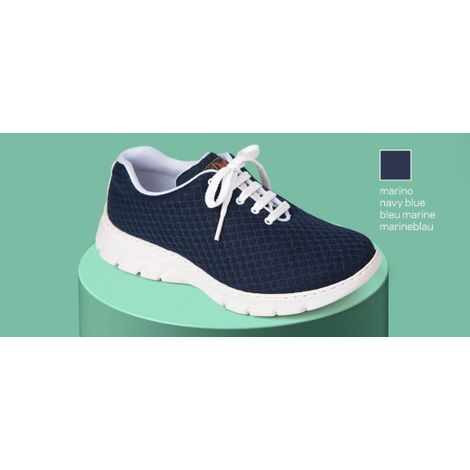 Zapatilla sanitaria tipo blucher con corte de rejilla y plantilla acolchada DIAN CALPE 38 Marino