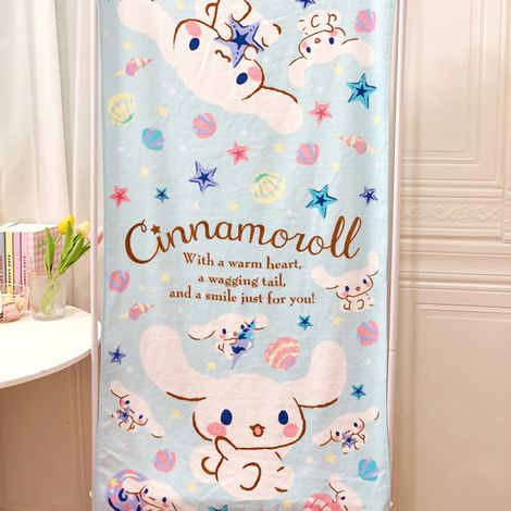 Serviette de Plage Enfant avec Imprimé Chien Blanc - Douce et Grand Modèle 120x60cm pour Bébé (1/5)