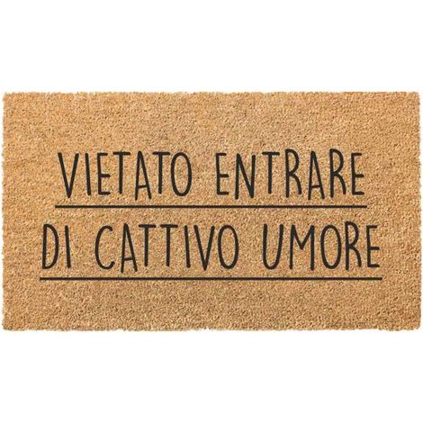 Felpudo de Coco/PVC Prohibido Entrar Cm 40X70 Xtra