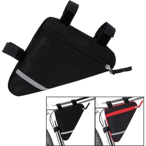 Cosensi - Borsa triangolare impermeabile - Borsa da telaio per bicicletta - Decorazione riflettente - Design ergonomico - Sistema di sgancio rapido - 18x18x4 cm - Borsa da telaio per bicicletta (1/5)