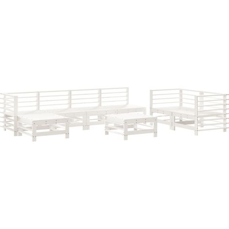 Maison Exclusive - Juego de muebles de jardín 8 piezas madera mac (1/5)
