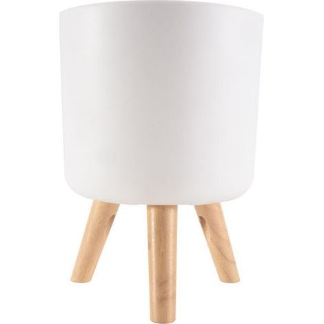 Pots de Plantes Modernes avec Porte-Jambes en Bois Chambre Salon éTage Debout Pot de Fleur en Pot Maison Jardin Planteurs-B (1/4)