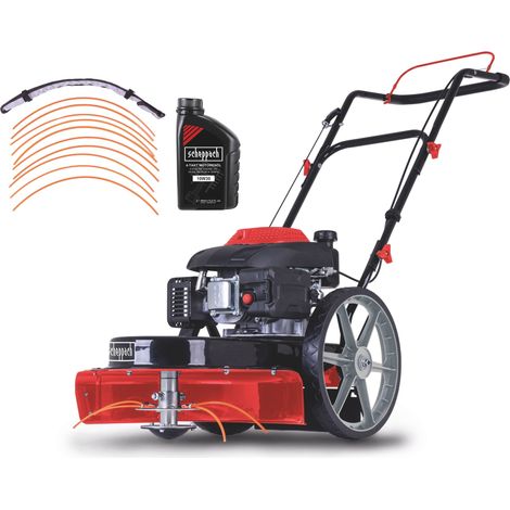 Scheppach Tondeuse débroussailleuse thermique WMP161-56 - moteur 4 temps - 161 cm³ - 800 m²/h - largeur de coupe 56 cm - hauteur de coupe 40-95 mm - accessoires inclus