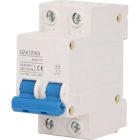 Disjoncteur miniature 2P CC 4 kA Icu 6 kV Uimp à déclenchement rapide pour système photovoltaïque solaire, petit disjoncteur CC 500 V 6 A (1/5)