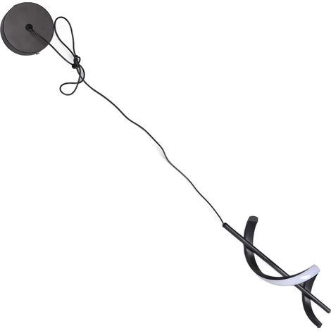 Lampe LED suspendue en spirale noire, sans reflets, Protection des yeux, luminaire décoratif d'intérieur, idéal pour un salon, un café ou une famille, 85 à 265V, chaud