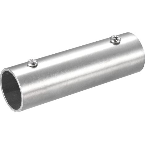Rail Tuyau Raccord 2 voies 100mm Longueur 202 Acier inoxydable Acier Droit Connecteur Brossé pour 25mm/1" OD Main courante Garde-corps 2 Pcs (1/5)