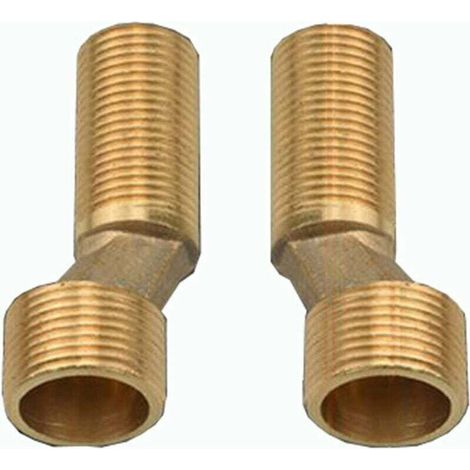 Versetzter Anschluss für Badewanne/Dusche, Messing-Winkelreduzierstück, verstellbarer Schwenkarm, 1/2"-3/4"-Versatzanschluss, 1/2"-3/4"-Versatzanschluss, Gold A (1/2)