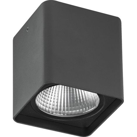 KUBA Downlight a Plafone Quadrato Antracite 20W LED 3000K IP65 - Plafoniera da Esterno in Alluminio ad Alta Resistenza - Rossini Illuminazione