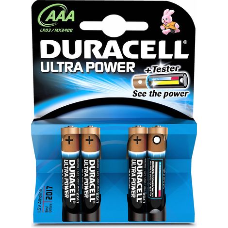 Pile Duracell Ultra Power AAA K4 avec Powercheck (1/3)