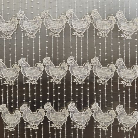Modulable en macramé Ecru 45x180 cm
