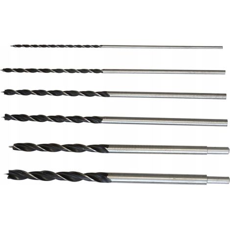Foret à bois geko drill bit set 6 pièces 4-14 mm 300 mm